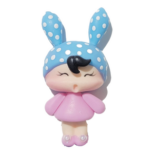 MeToo Bunny Pink #374 Clay Doll for Bow-Center, Jewelry Charms, Accessories, and More