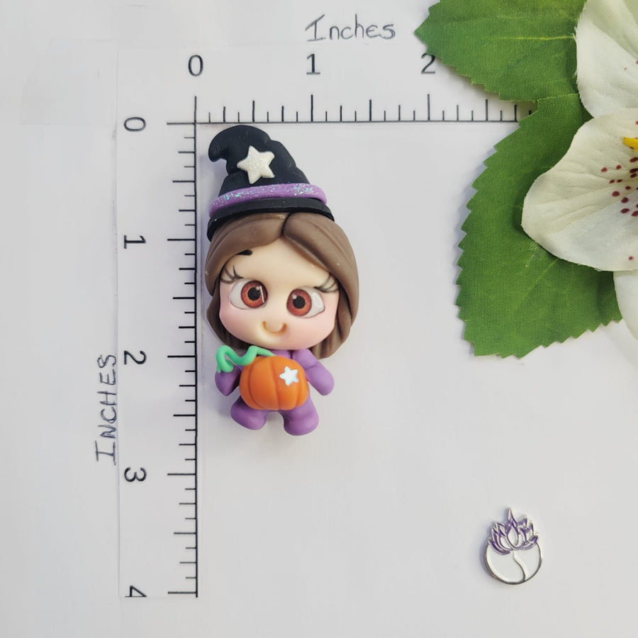 Witch Prue #586 Clay Doll for Bow-Center, Jewelry Charms, Accessories, and More