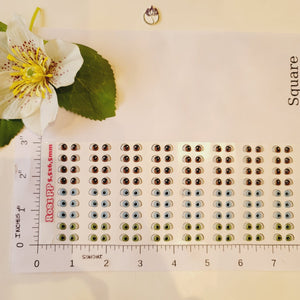 Adhesive Resin Eyes for Clays Multicolor STY R081 (X-SM - PP) 72Pairs