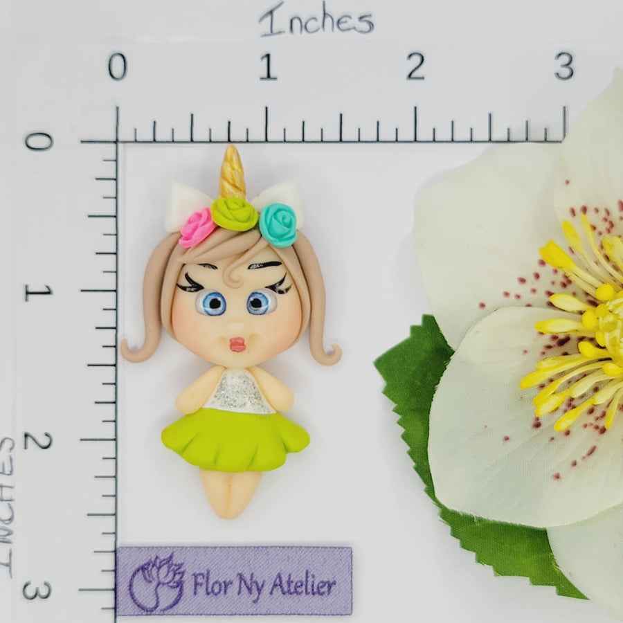 Leah #315 Clay Doll for Bow-Center, Jewelry Charms, Accessories, and More