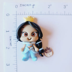 Princess Jasmine #471 Clay Doll for Bow-Center, Jewelry Charms, Accessories, and More