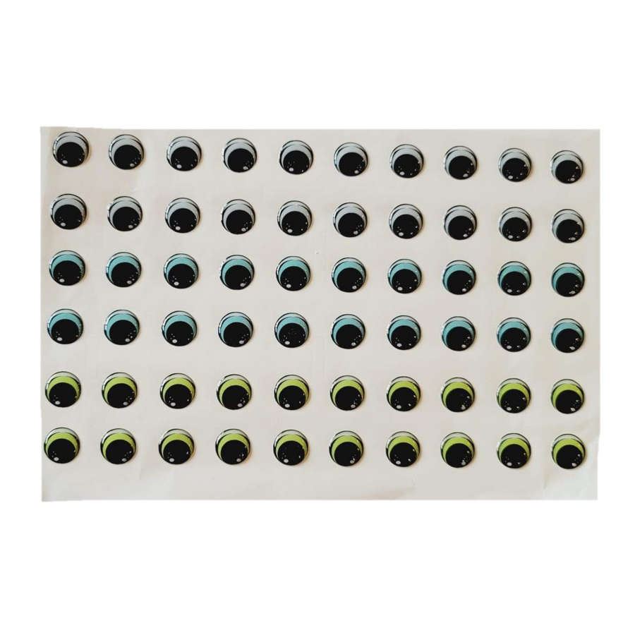 Adhesive Resin Eyes for Clays Multicolor MNC 460 B-M- Perfect Doll 30 Pairs