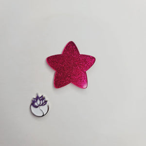 Pink Star Acrylic Appliques