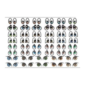 Adhesive Eyes for Clays Multicolor MNC COMBO#1 (P/ SM) 80 Pairs