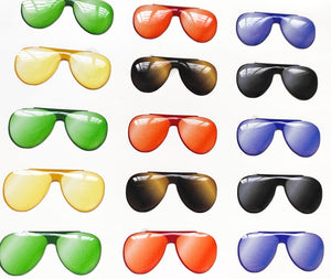 Adhesive Resin SunGlasses for Clays MNC 524 Aviator 2.2cm 56 Units (Multicolor)