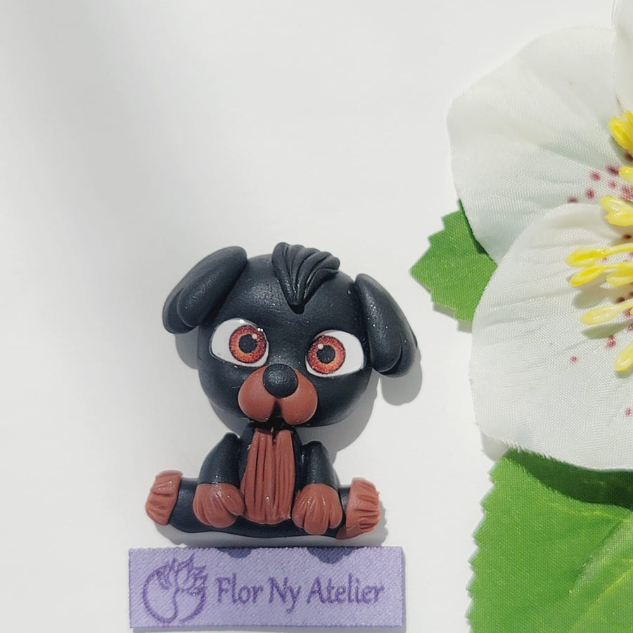 Hunter Dog #250 Clay Doll for Bow-Center, Jewelry Charms, Accessories, and More