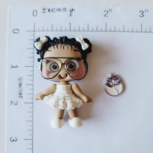 Delilah #144 Clay Doll for Bow-Center, Jewelry Charms, Accessories, and More