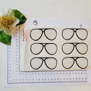 Adhesive Resin Eye Glasses for Clays MNC 524 AVIATOR 9cm 6Units