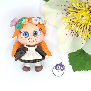 Bella #064 Clay Doll for Bow-Center, Jewelry Charms, Accessories, and More