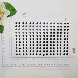 Adhesive Resin Eyes for Clays Black MNC 541 7mm 88Pairs