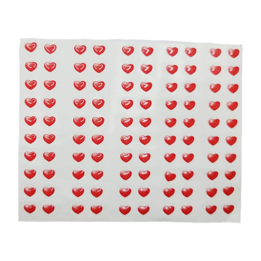 Adhesive Resin Red Hearts (P) MNC 100 Units