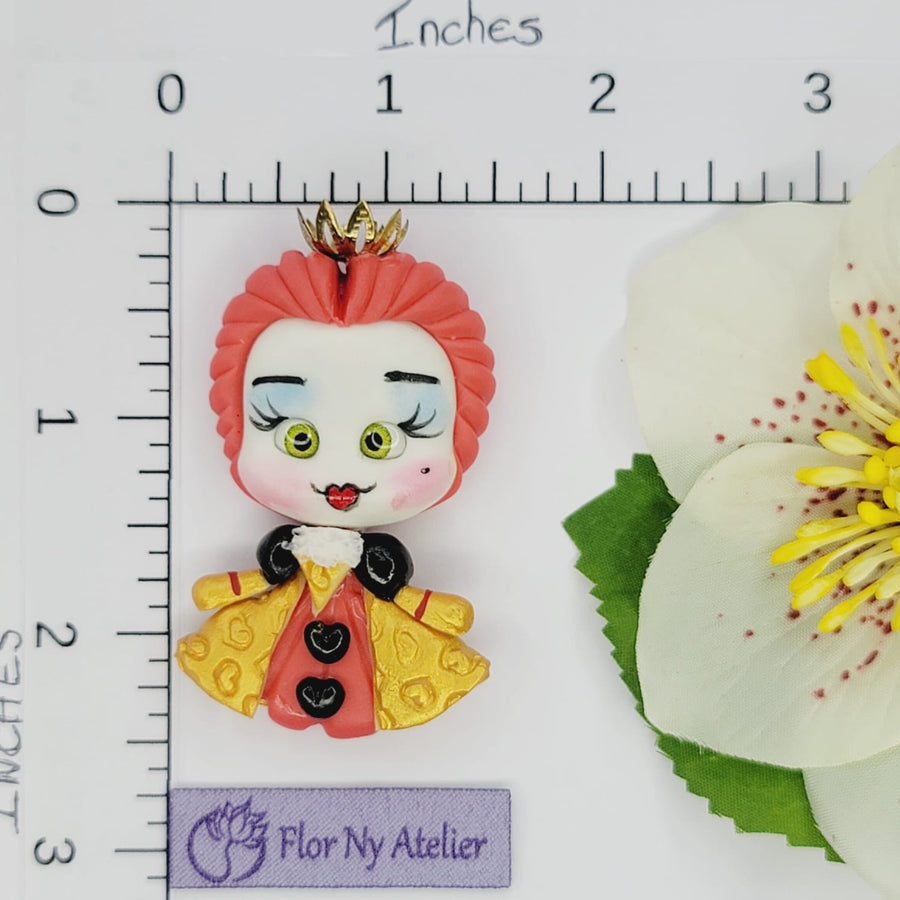 Queen of Hearts #478 Clay Doll for Bow-Center, Jewelry Charms, Accessories, and More