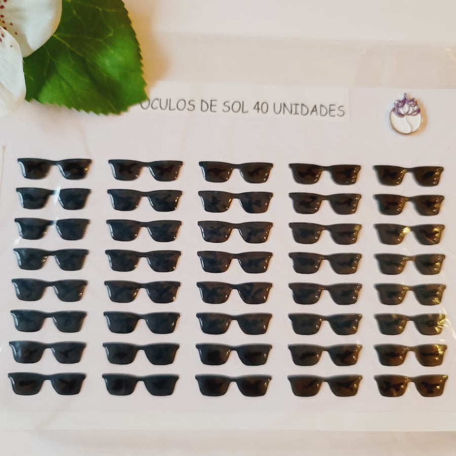 Adhesive Resin Sunglasses for Clays ADD 2.5 cm 40 Units