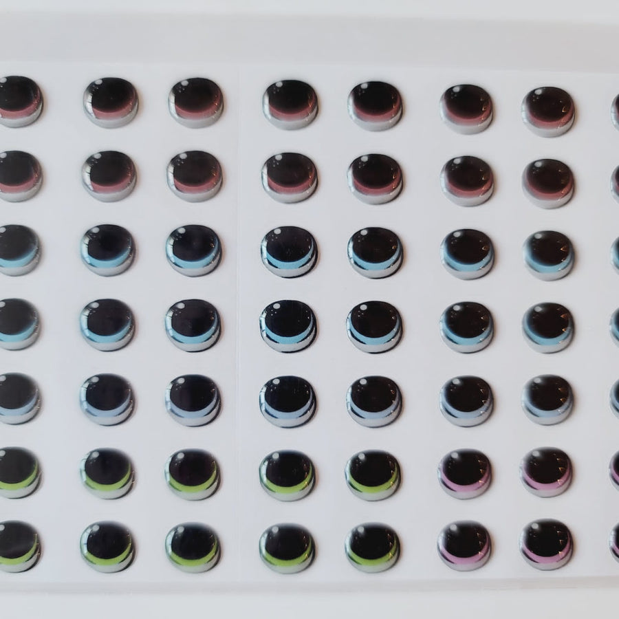 Adhesive Resin Eyes for Clays Multicolor STY R009 P 49Pairs