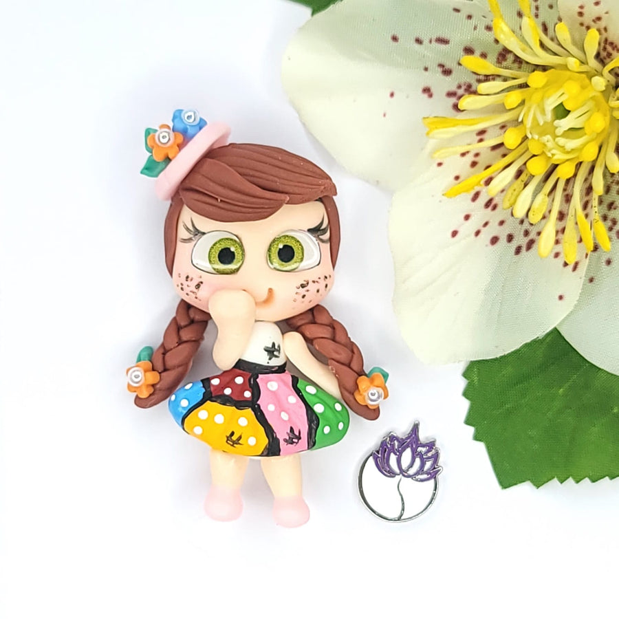 Joanna #277 Clay Doll for Bow-Center, Jewelry Charms, Accessories, and More