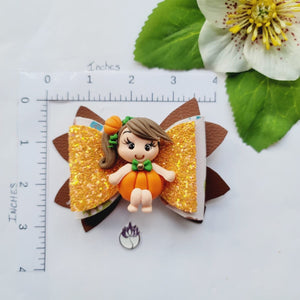 Pumpkin Lila Hair-Bow