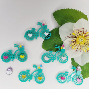 Bicycle Double Acrylic Appliques