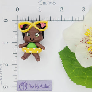 Baby Aubrey #047 Clay Doll for Bow-Center, Jewelry Charms, Accessories, and More