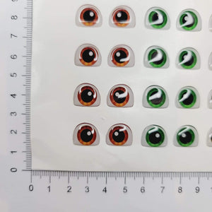 Adhesive Resin Eyes for Clays Multicolor MNC 511-M 30Pairs