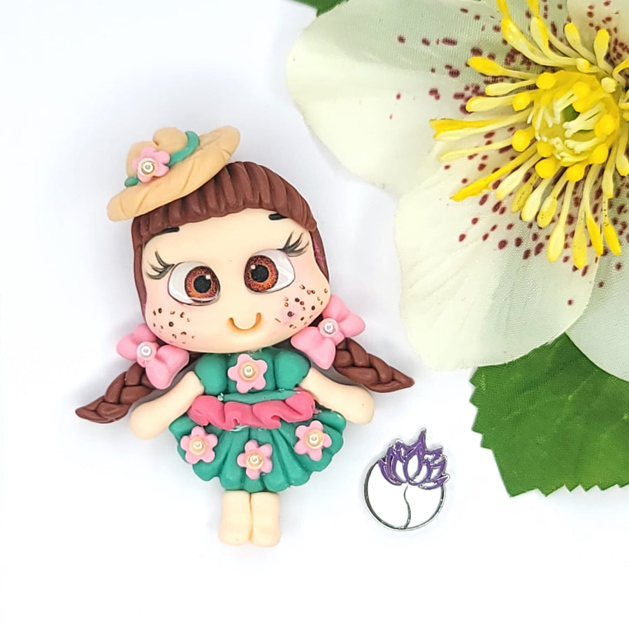 Maria #362 Clay Doll for Bow-Center, Jewelry Charms, Accessories, and More