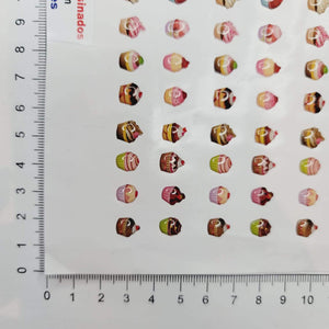 Adhesive Resin Cupcakes (M) MNC 509 7mm 100 Units