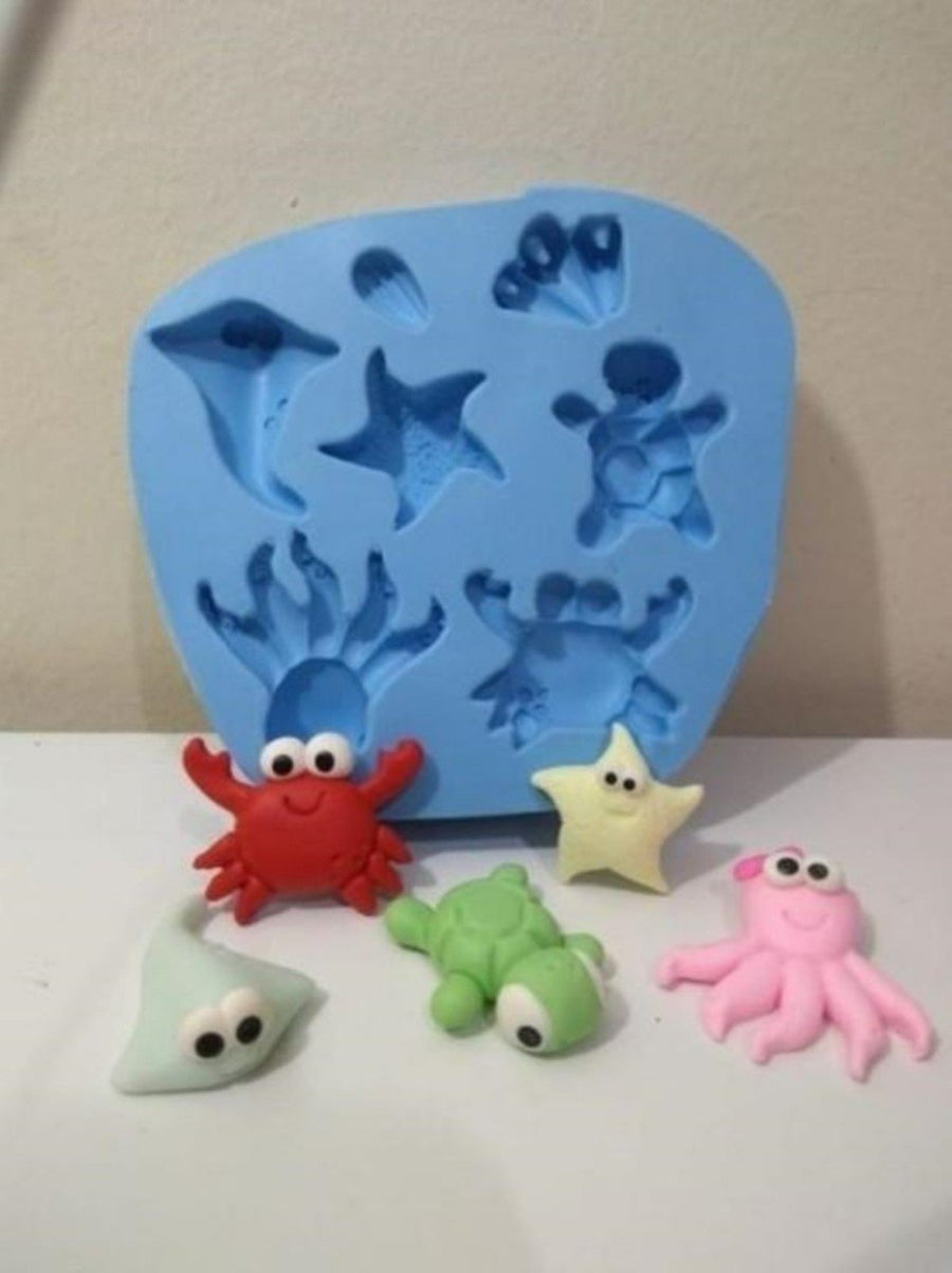 Bottom of the Ocean Creatures Silicone Mold MJ #16
