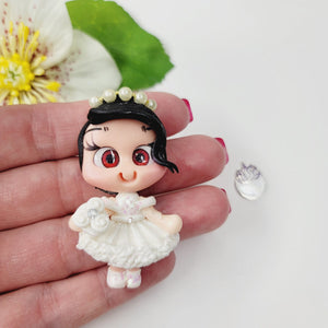 Shira #515 Clay Doll for Bow-Center, Jewelry Charms, Accessories, and More
