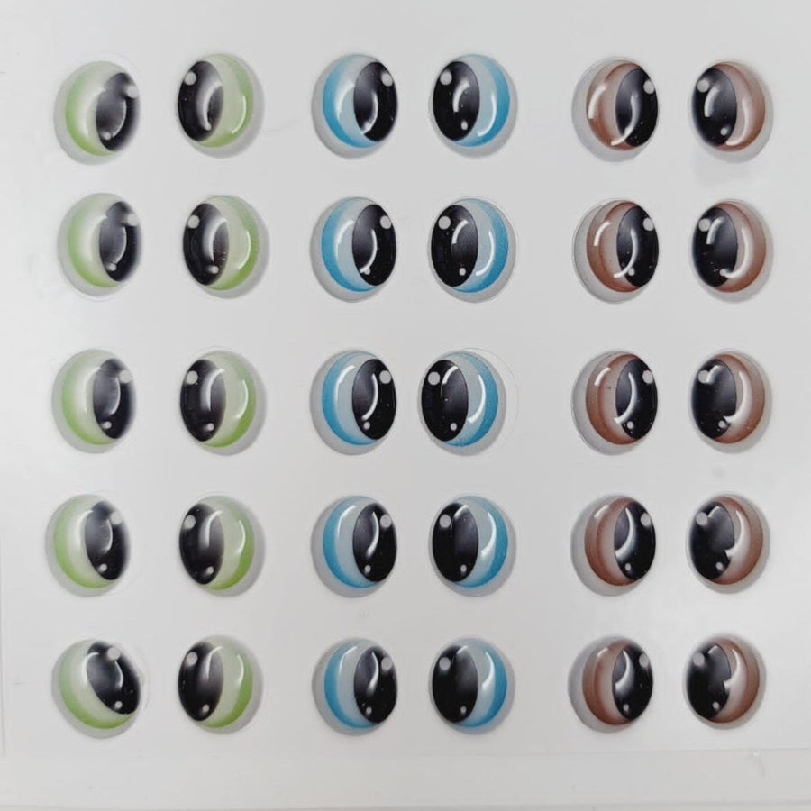 Adhesive Resin Eyes for Clays Multicolor ADD DEJ M 25Pairs