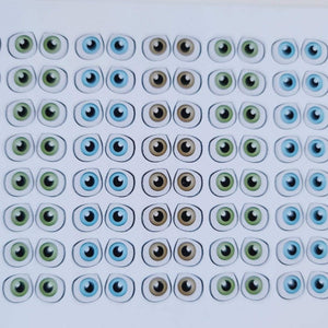Adhesive Eyes for Clays Multicolor DOT 4045 MED 64Pairs