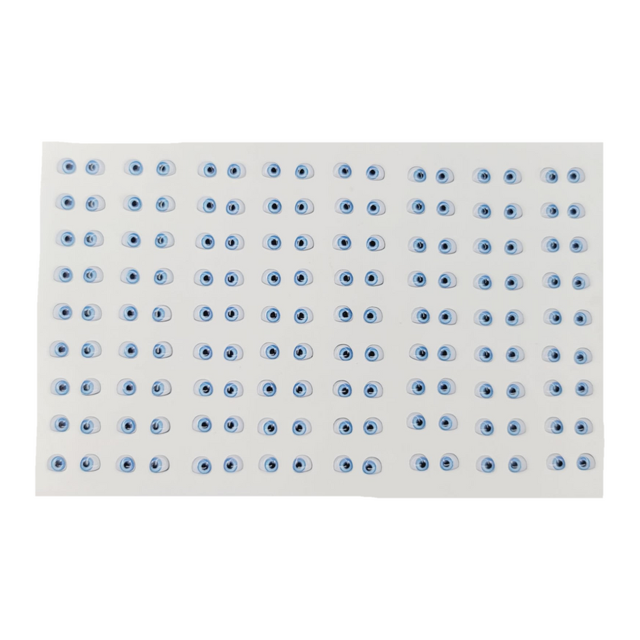 Adhesive Resin Eyes for Clays (Blue) MNC 410-PP (X-Sm) 72 Pairs