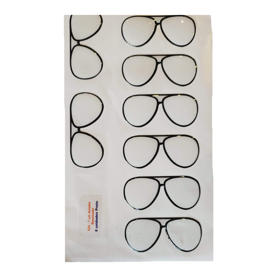 Adhesive Resin Eye Glasses for Clays MNC 524 AVIATOR 7cm 8Units