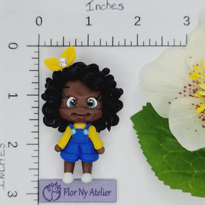 Aliyah #014  Clay Doll for Bow-Center, Jewelry Charms, Accessories, and More