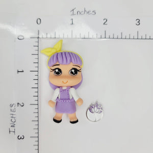 Julia #285 Clay Doll for Bow-Center, Jewelry Charms, Accessories, and More