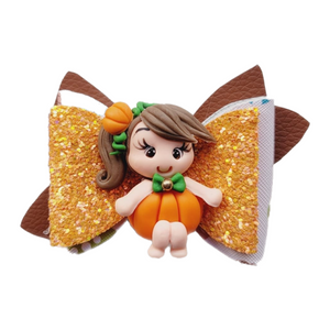 Pumpkin Lila Hair-Bow