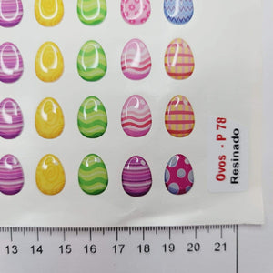 Adhesive Resin Easter Eggs (P) MNC 78 Units