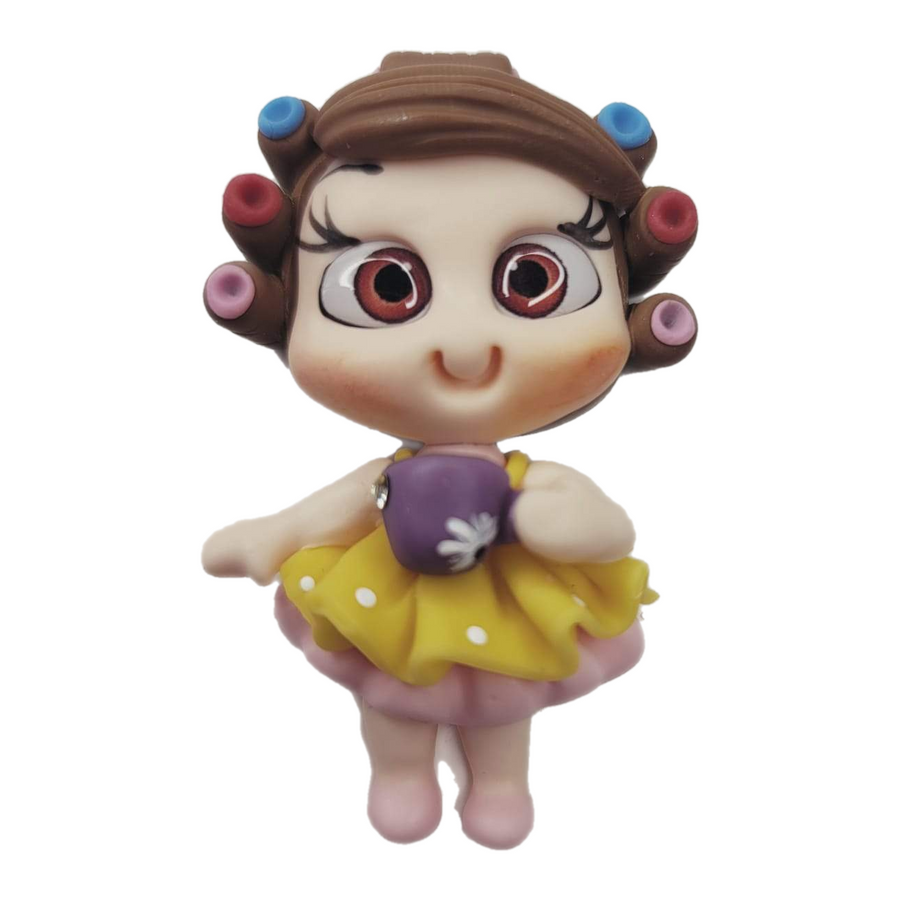 Dona Florinda 2 #155 Clay Doll for Bow-Center, Jewelry Charms, Accessories, and More