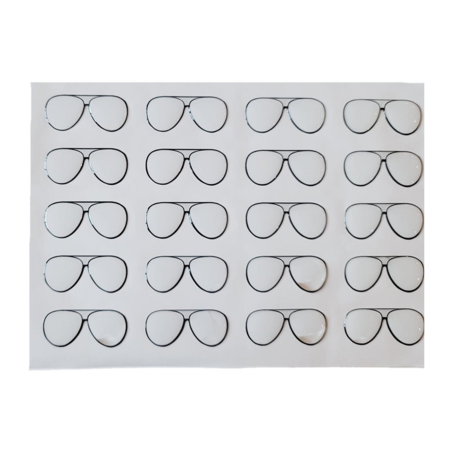 Adhesive Resin Eye Glasses for Clays MNC 524 AVIATOR 3.8cm 20Units
