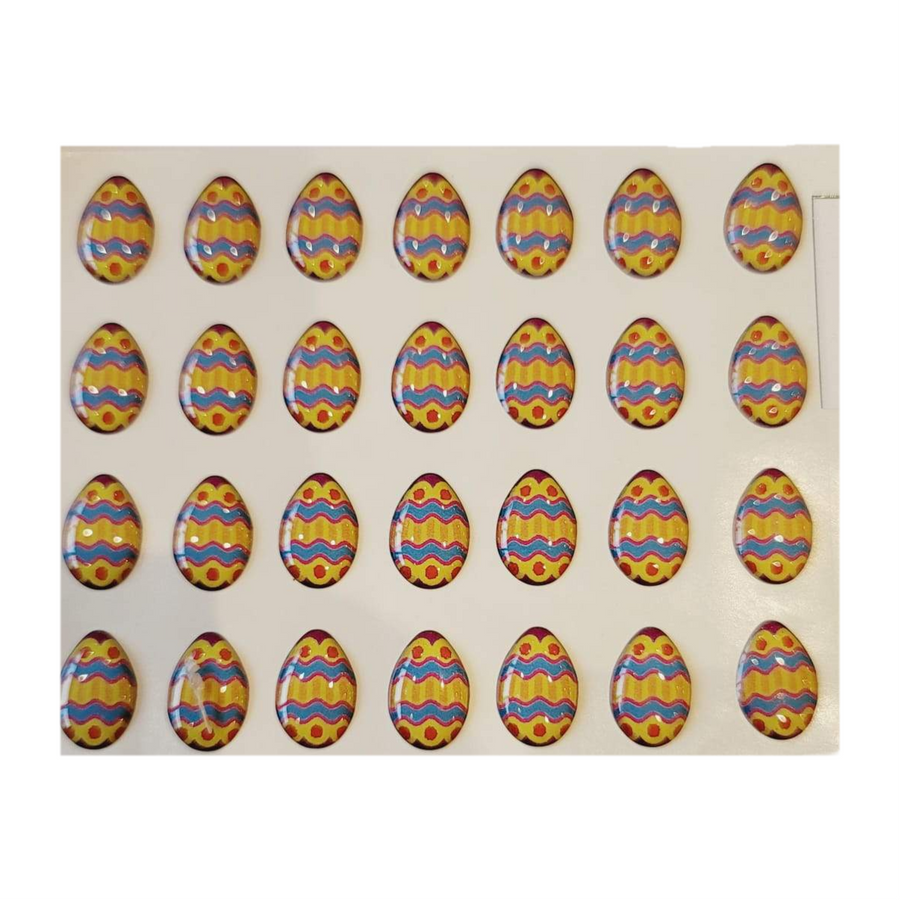 Adhesive Resin Easter Eggs V.A. for Clays Multicolor (SM) 28 Pairs(P)