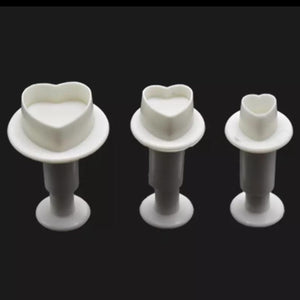 3Pcs/Set Mini Plunger Biscuit  Cookies Cutter Mold