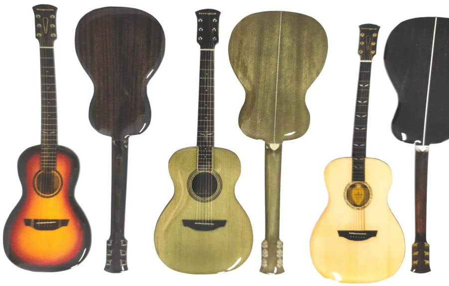 Adhesive Resin Guitars (4 set) 8 cm multicolor MNC