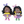 Load image into Gallery viewer, Violet &amp; Jasmine Twins  #571 Clay Doll for Bow-Center, Jewelry Charms, Accessories, and More

