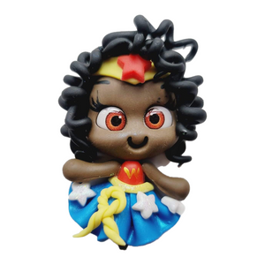 Zarah Super Hero #600 Clay Doll for Bow-Center, Jewelry Charms, Accessories, and More