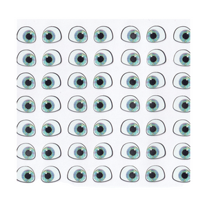 Adhesive Resin Eyes for Clays MF 59 Rainbow 1 P (8X7 MM) 63 Units