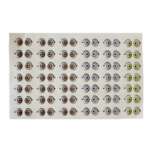 Adhesive Resin Eyes for Clays (Multicolored) MNC 320-M-42Pairs