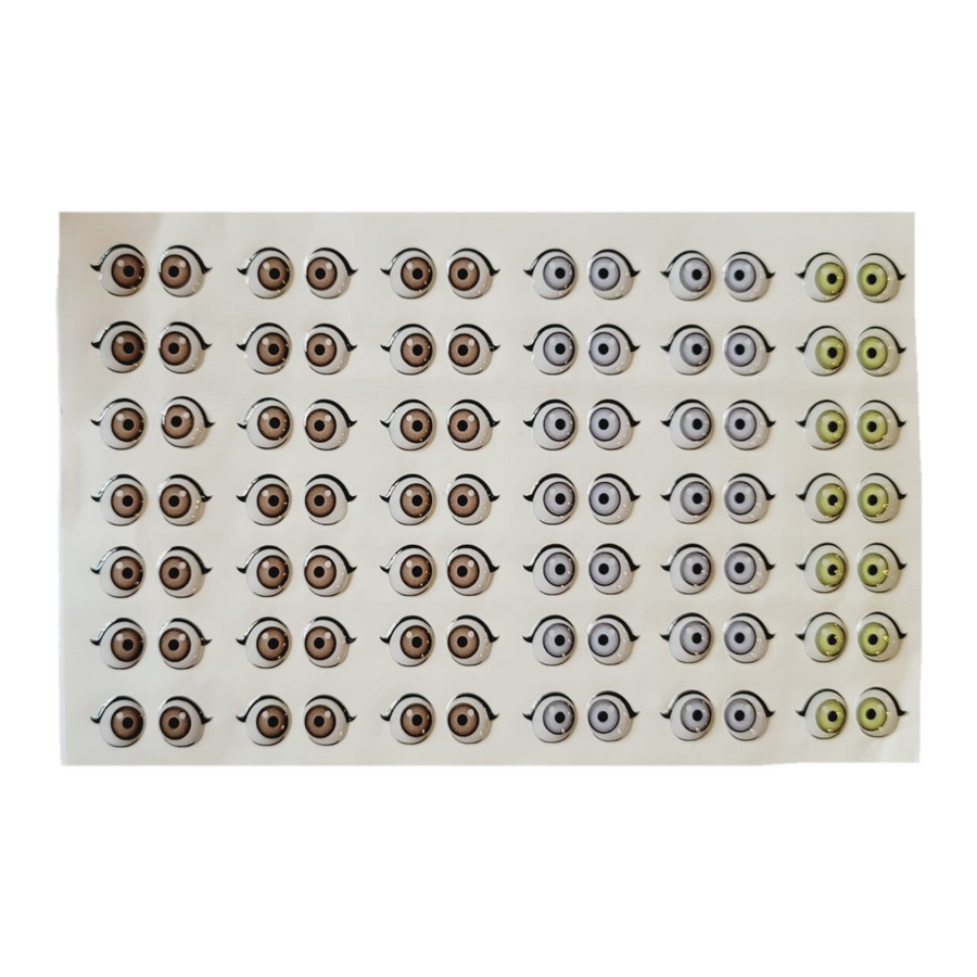 Adhesive Resin Eyes for Clays (Multicolored) MNC 320-M-42Pairs
