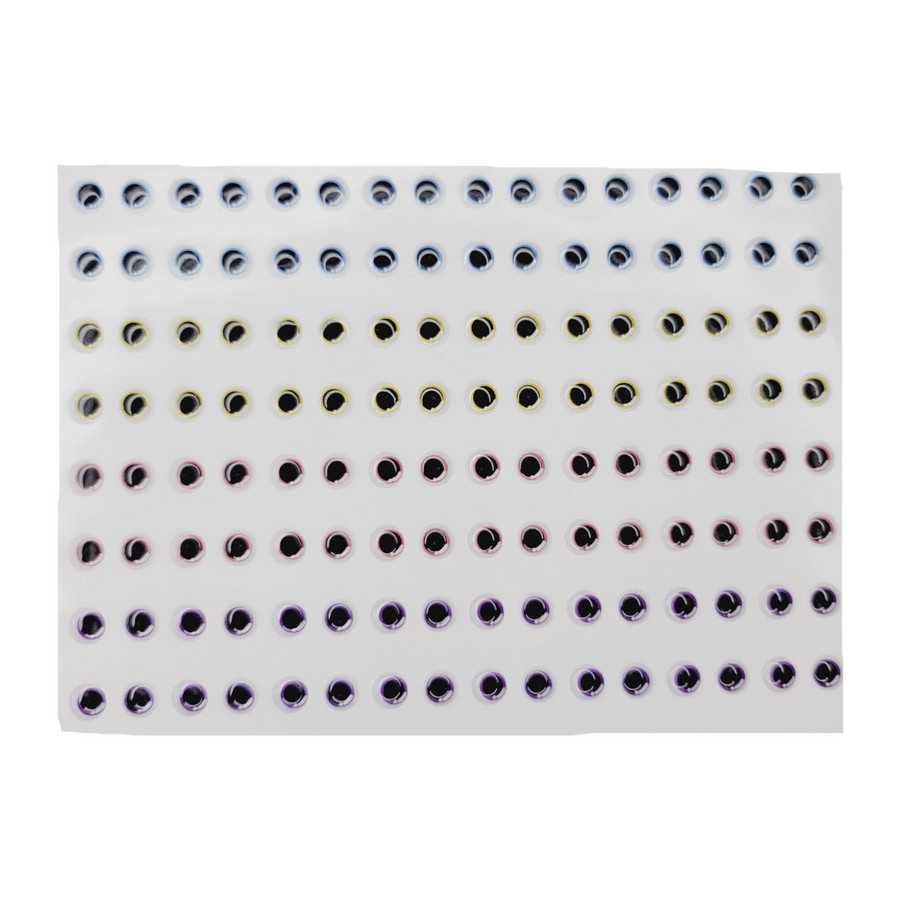 Adhesive Resin Eyes for Clays Multicolor MNC 542-P (SMALL) 64 Pairs