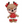 Load image into Gallery viewer, Holly Reindeer Xmas #247 Clay Doll for Bow-Center, Jewelry Charms, Accessories, and More

