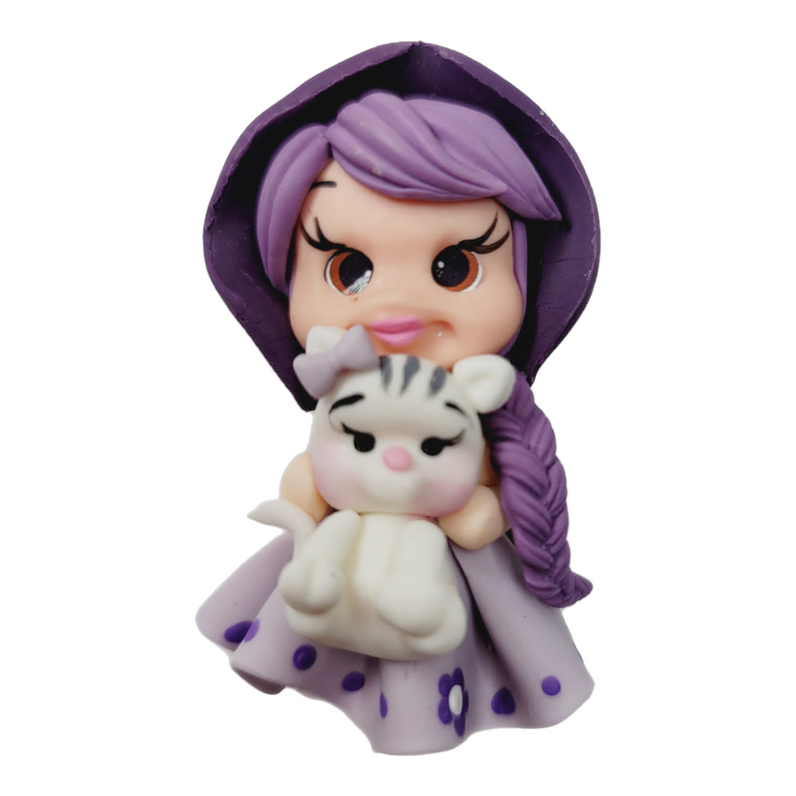 Indra Mystery Fairy #254 Clay Doll for Bow-Center, Jewelry Charms, Accessories, and More